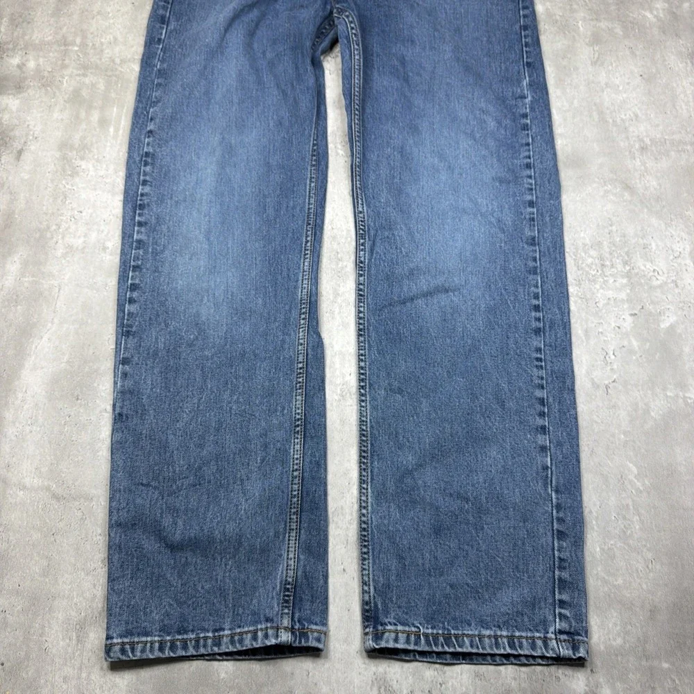 Levi's 505 Jeans Mens 38x32 Blue Regular Fit Straight Leg Medium Wash Denim USA